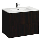 Laufen - Combipack 800 mm, washbasin ''slim'' with vanity unit ''Base'' with 2 drawers, incl. drawer organizer, wall mounted - Dark Elm Brown