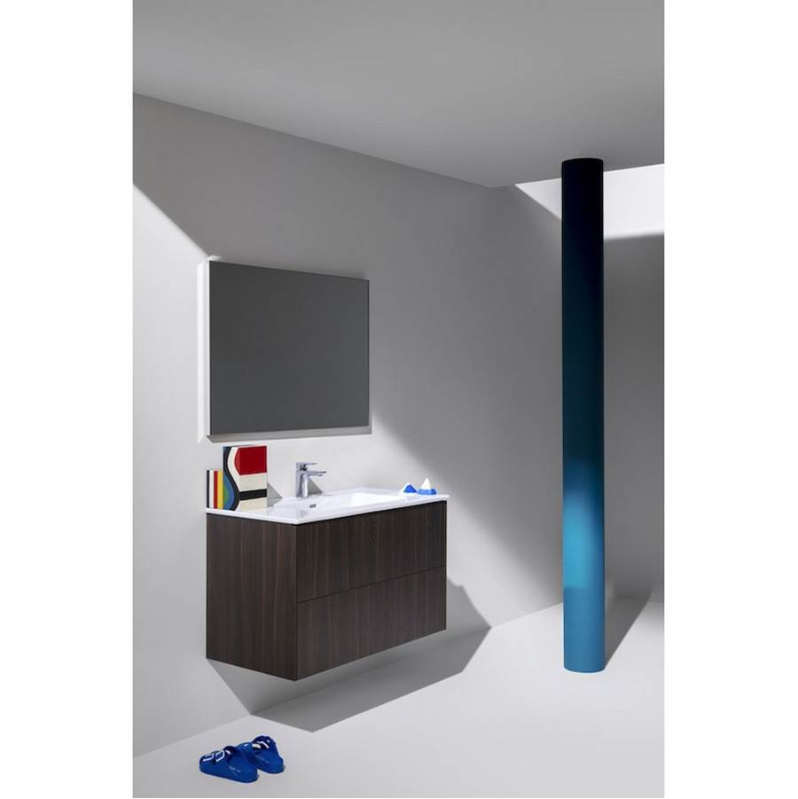 Combipack 1000 mm, washbasin ''slim'' with vanity unit ''Base'' with 2 drawers, incl. drawer organizer, wall mounted
