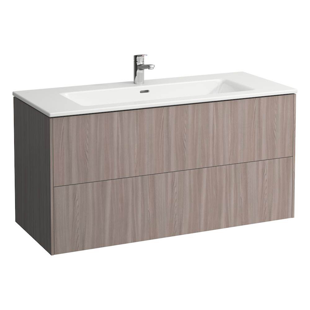 Combipack 1200 mm, washbasin ''slim'' with vanity unit ''Base'' with 2 drawers, incl. drawer organizer, wall mounted