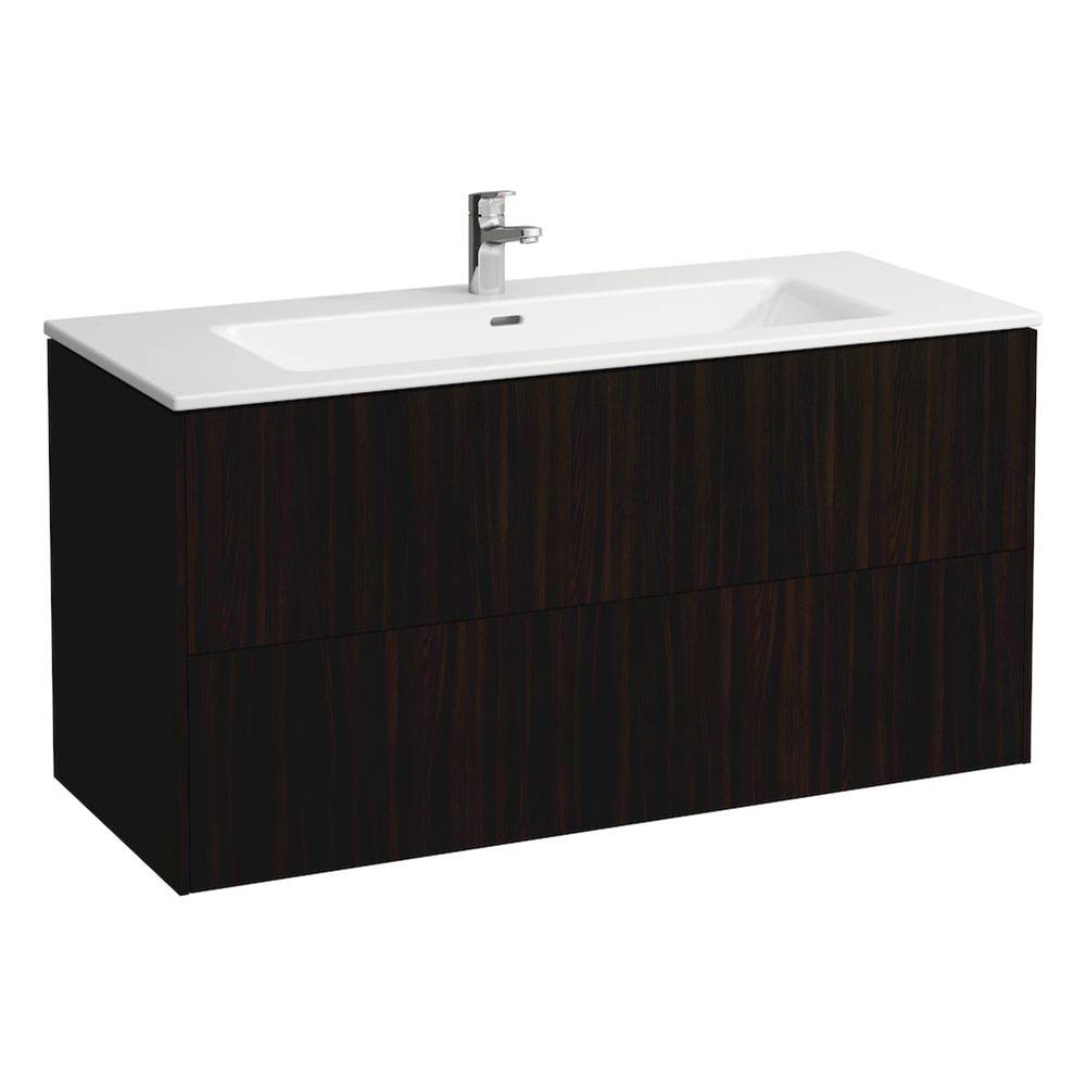 Combipack 1200 mm, washbasin ''slim'' with vanity unit ''Base'' with 2 drawers, incl. drawer organizer, wall mounted