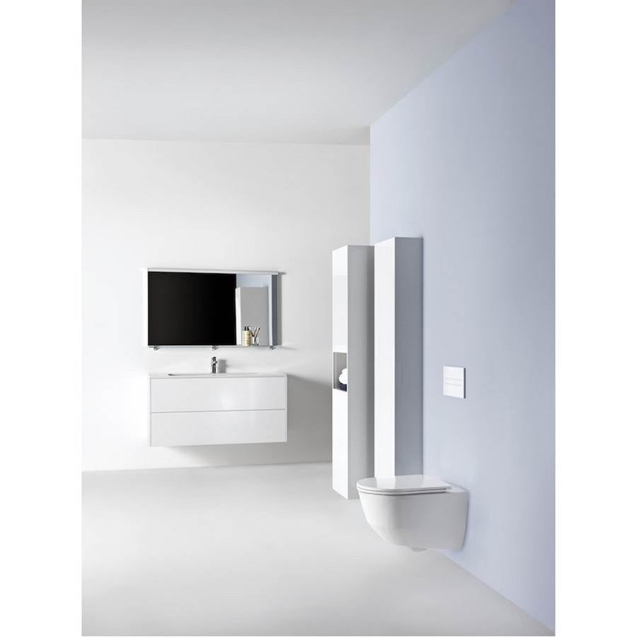 Combipack 1200 mm, washbasin ''slim'' with vanity unit ''Base'' with 2 drawers, incl. drawer organizer, wall mounted
