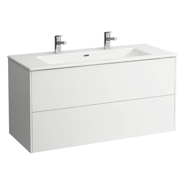Laufen - Combipack 1200 mm, washbasin ''slim'' with vanity unit ''Base'' with 2 drawers, incl. drawer organizer, wall mounted - Traffic Grey