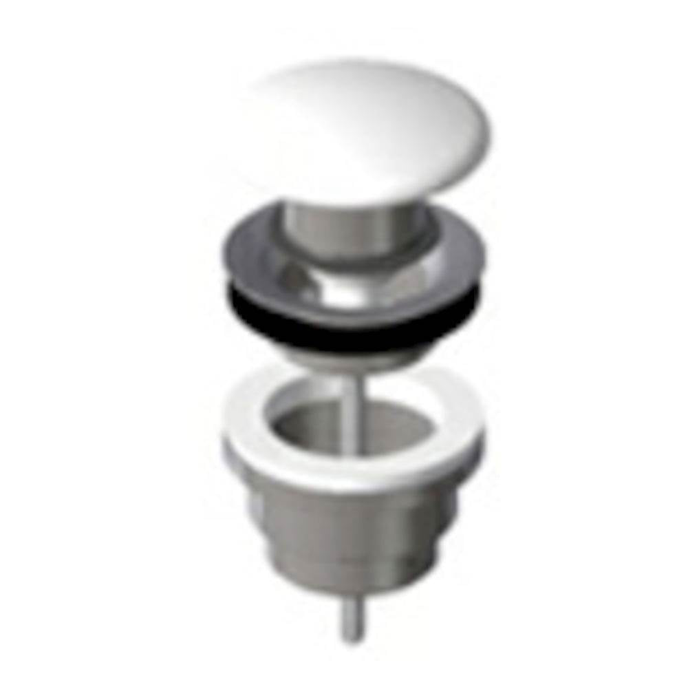 Push-open drain valve with SaphirKeramik Cover