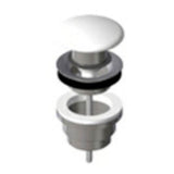 Push-open drain valve with SaphirKeramik Cover