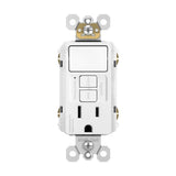 radiant Single-Pole Switch with Tamper-Resistant Self-Test GFCI Outlet, Black
