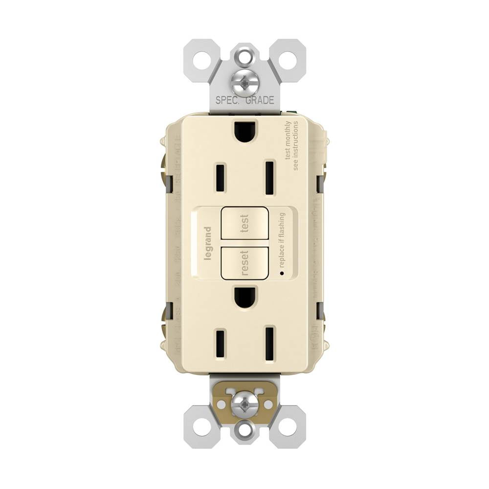 radiant Spec-Grade 15A Tamper-Resistant Self-Test GFCI Receptacle, Brown