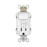 radiant Single-Pole Switch with Tamper-Resistant Self-Test GFCI Outlet, Black