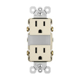 radiant 15A Tamper-Resistant Outlet with Night Light, Black