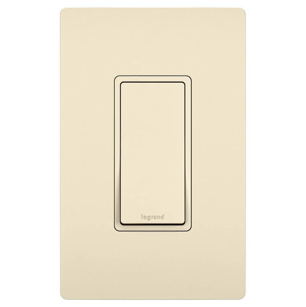 Legrand - radiant 15A Single-Pole Switch, Light Almond - Light Almond
