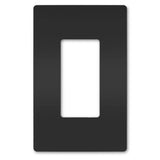 Legrand - radiant One-Gang Screwless Wall Plate, Black - Black