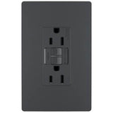 Legrand - radiant Spec-Grade 15A Tamper-Resistant Self-Test GFCI Receptacle, Graphite - Graphite