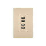 Legrand - radiant Quad USB Charger, Ivory - Ivory