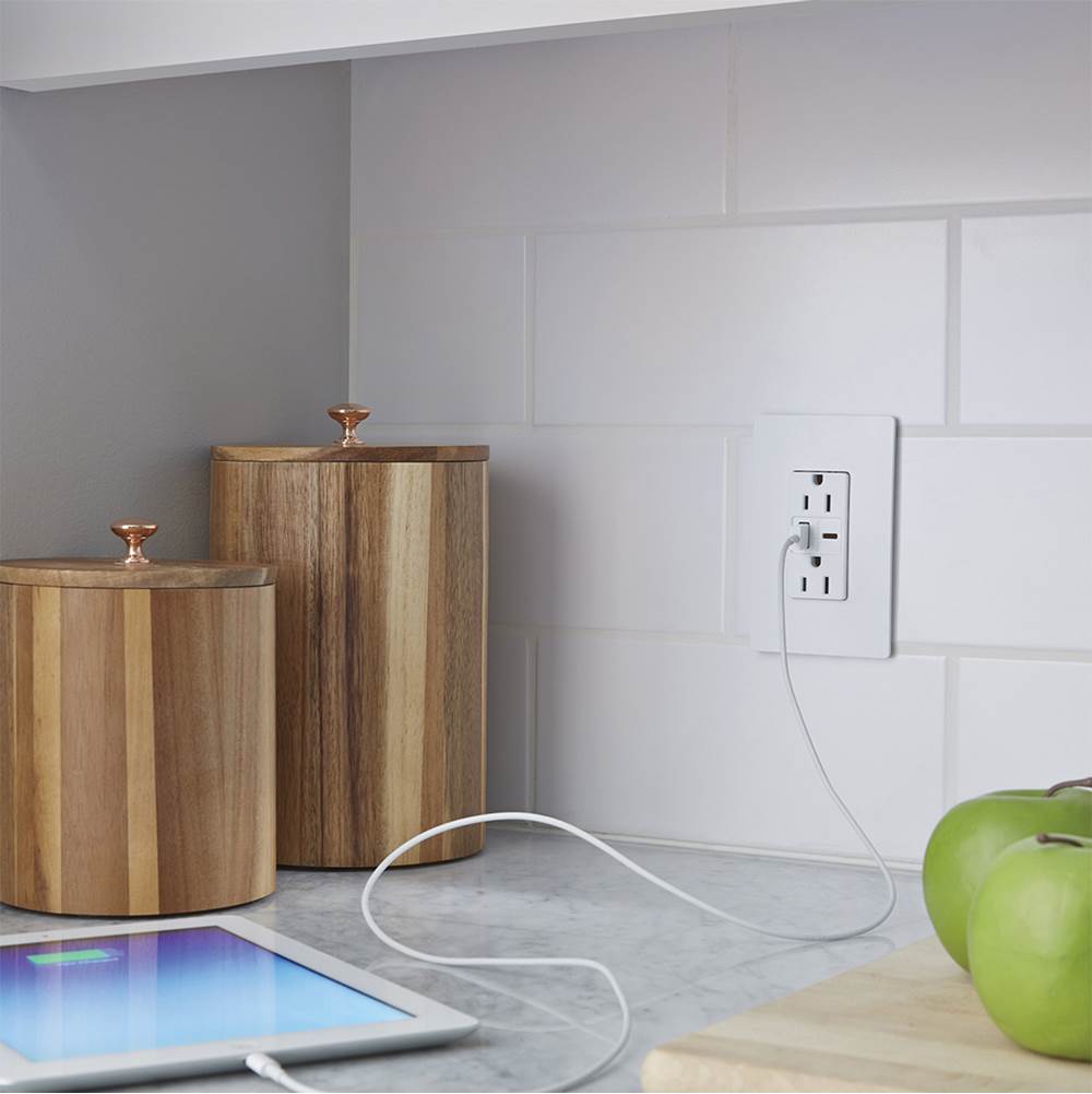 radiant 15A Tamper-Resistant Ultra-Fast USB Type-A/C Outlet, Black