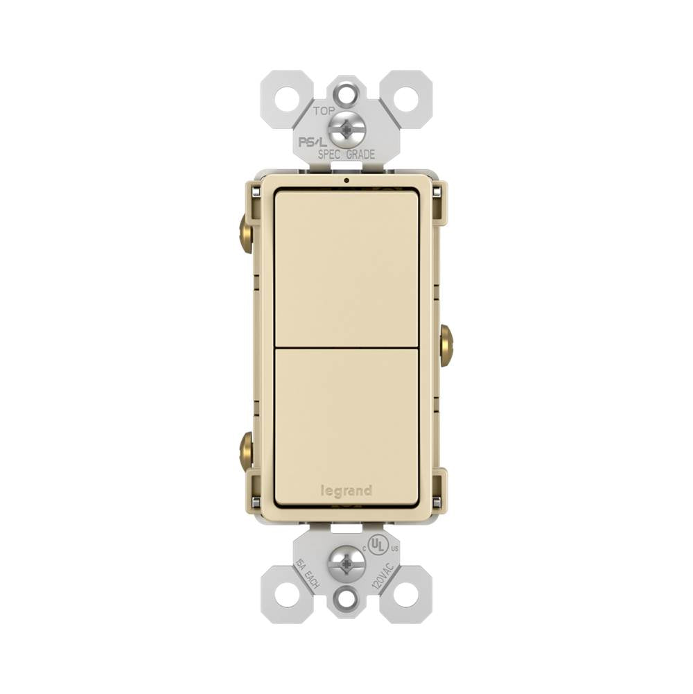 radiant Two Single-Pole Switches, Black