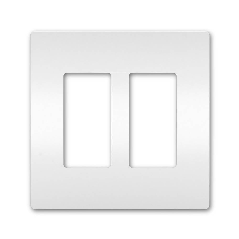 Legrand - radiant Two-Gang Screwless Wall Plate, White - White