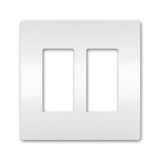 Legrand - radiant Two-Gang Screwless Wall Plate, White - White