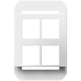 Legrand - 4-Port Keystone Frame - White