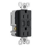 radiant 15A Tamper-Resistant USB Outlet, Graphite