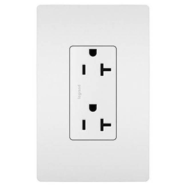 Legrand - radiant Spec-Grade 20A Tamper-Resistant Receptacle, White - White
