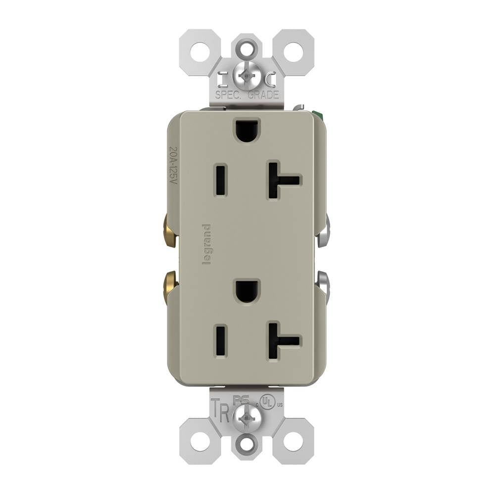 radiant Spec-Grade 20A Tamper-Resistant Receptacle, Dark Bronze