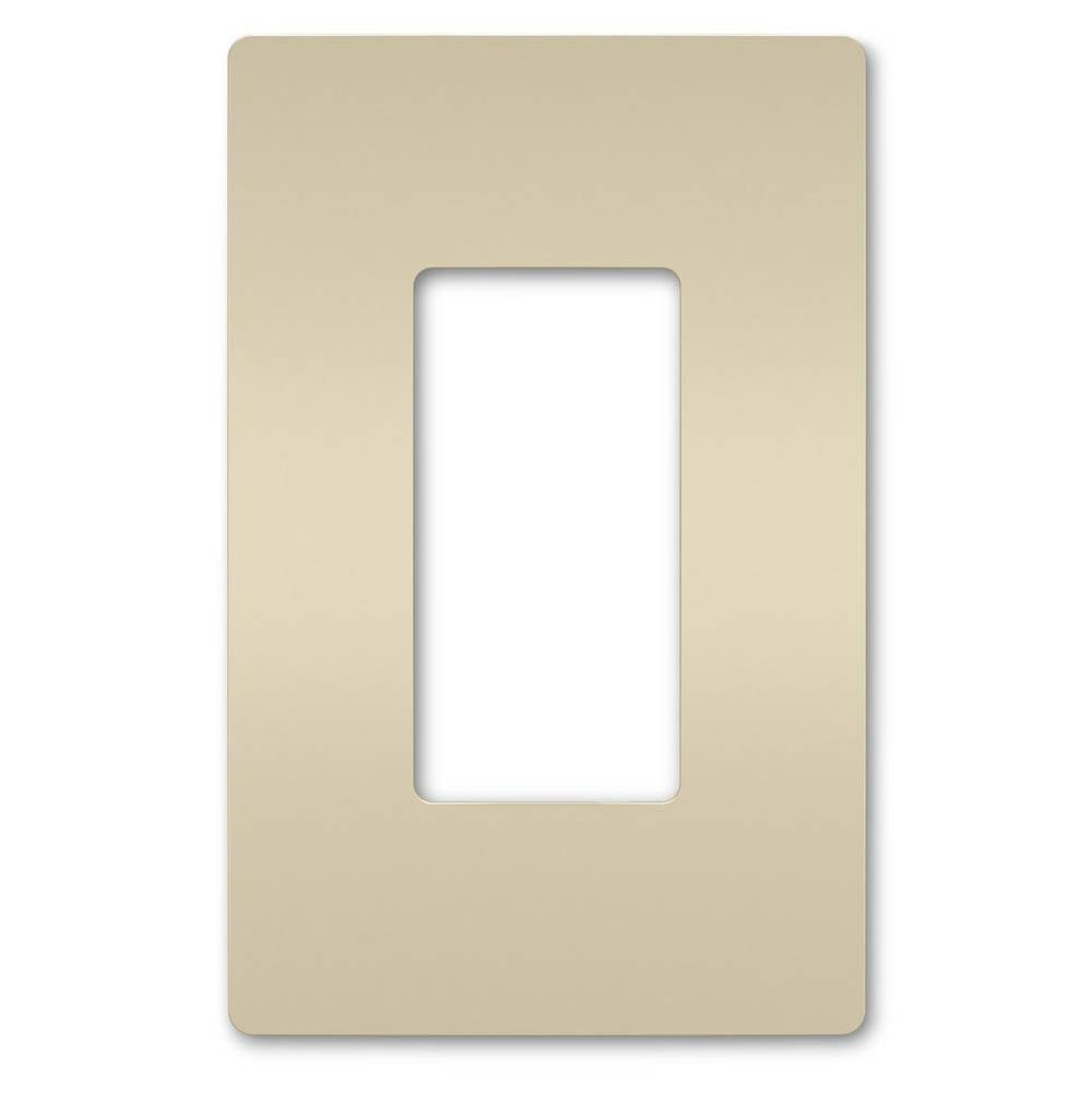 Legrand - radiant One-Gang Screwless Wall Plate, Light Almond - Light Almond