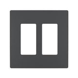 Legrand - radiant Two-Gang Screwless Wall Plate, Graphite - Graphite