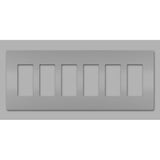 radiant Six-Gang Screwless Wall Plate, Brown