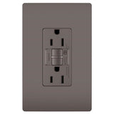 Legrand - radiant 15A Tamper-Resistant Self-Test GFCI Outlet with Audible Alarm, Brown - Brown