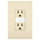 Legrand - radiant 15A Tamper-Resistant Outlet with Night Light, Light Almond - Light Almond