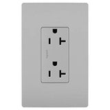 Legrand - radiant Spec-Grade 20A Tamper-Resistant Receptacle, Gray - Gray