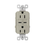 radiant 15A Tamper-Resistant Ultra-Fast USB Type C/C Outlet, Dark Bronze