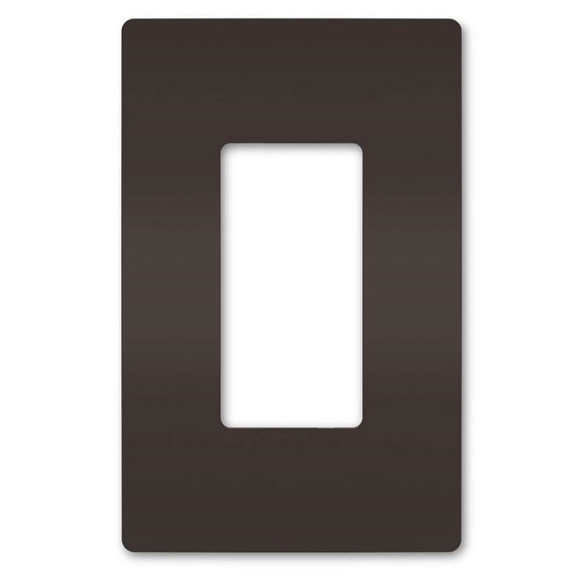 Legrand - radiant One-Gang Screwless Wall Plate, Brown - Brown