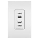 Legrand - radiant Quad USB Charger, White - White