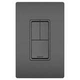 Legrand - radiant Two Single-Pole Switches and Single Pole/3-Way Switch, Black - Black