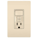Legrand - radiant Single-Pole Switch with Tamper-Resistant Self-Test GFCI Outlet, Light Almond - Light Almond