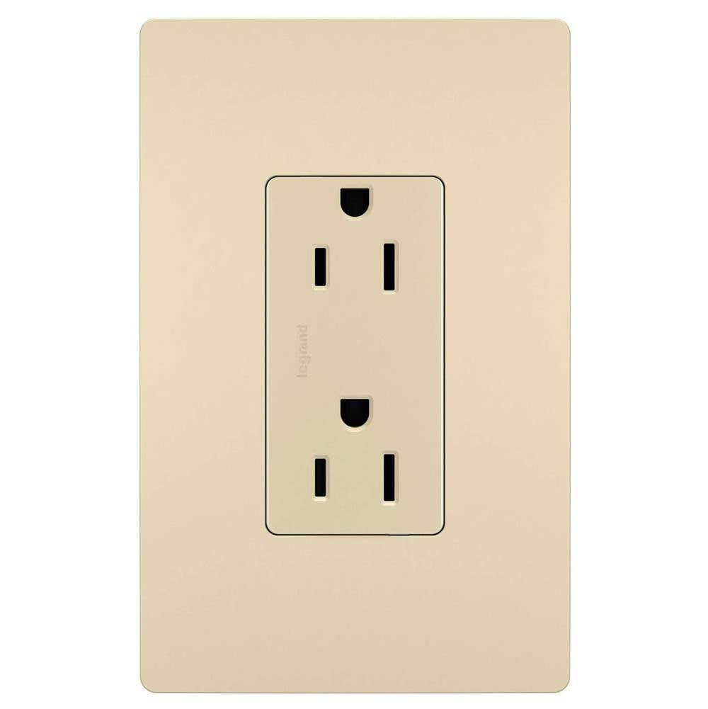 Legrand - radiant 15A 125V Duplex Tamper-Resistant Outlet, Ivory - Ivory
