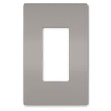 Legrand - radiant One-Gang Screwless Wall Plate, Gray - Gray
