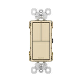 radiant Two Single-Pole Switches and Single Pole/3-Way Switch, Black