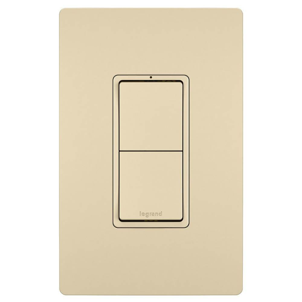 Legrand - radiant Two Single-Pole Switches, Ivory - Ivory