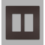 radiant Two-Gang Screwless Wall Plate, Dark Bronze