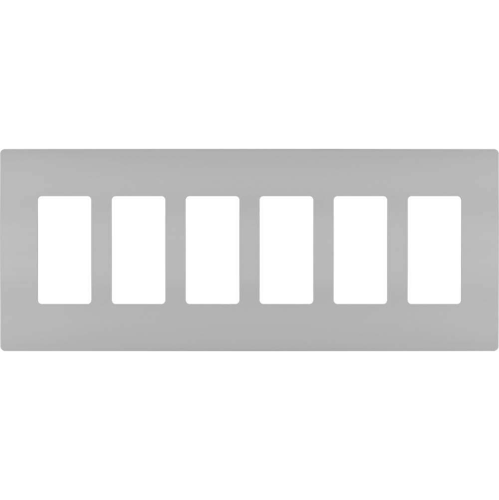 radiant Six-Gang Screwless Wall Plate, Brown