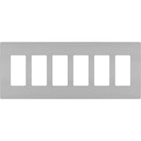 radiant Six-Gang Screwless Wall Plate, Brown