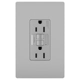 Legrand - radiant Spec-Grade 15A Tamper-Resistant Self-Test GFCI Receptacle, Gray - Gray