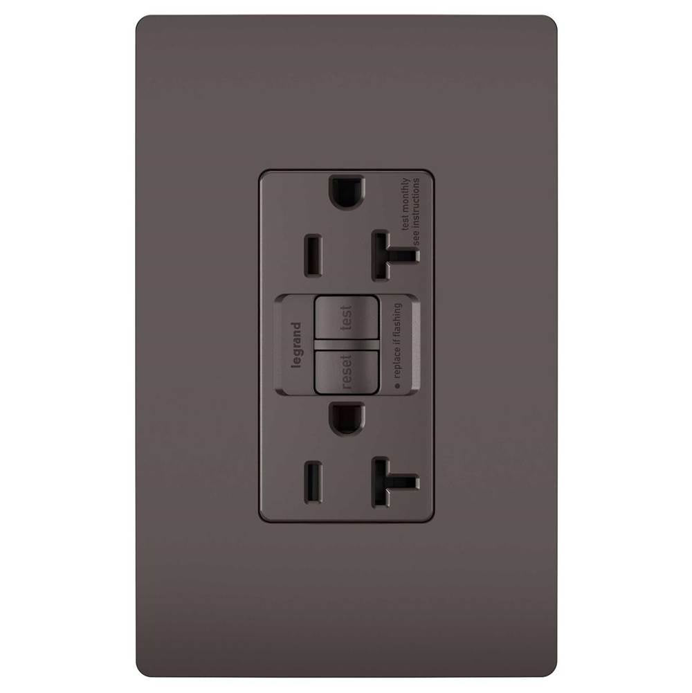 Legrand - radiant Spec-Grade 20A Tamper-Resistant Self-Test GFCI Receptacle, Brown - Brown