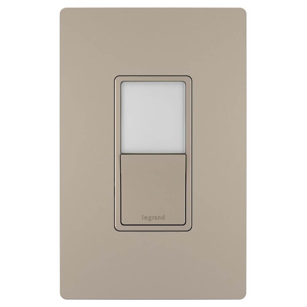Legrand - radiant Single-Pole/3-Way Switch with Night Light, Nickel - Nickel