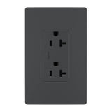 Legrand - radiant Spec-Grade 20A Tamper-Resistant Receptacle, Graphite - Graphite