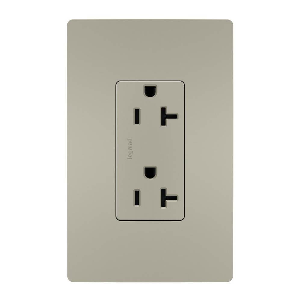 Legrand - radiant Spec-Grade 20A Tamper-Resistant Receptacle, Nickel - Nickel