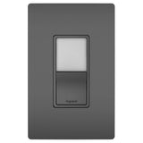 Legrand - radiant Single-Pole/3-Way Switch with Night Light, Black - Black