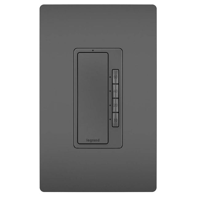 Legrand - radiant 4-Button Digital Timer, Black - Black