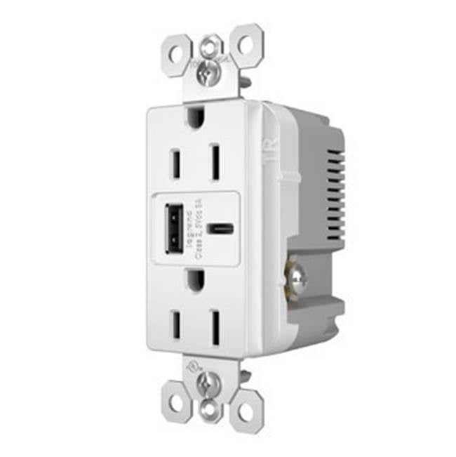 radiant 15A Tamper-Resistant Ultra-Fast USB Type-A/C Outlet, Black